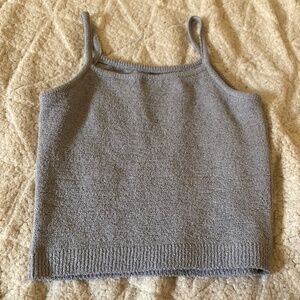 Grey Blue Preppy Tank Top
